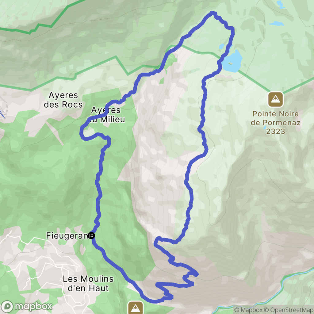 Servoz : carte du parcours de randonnée - France