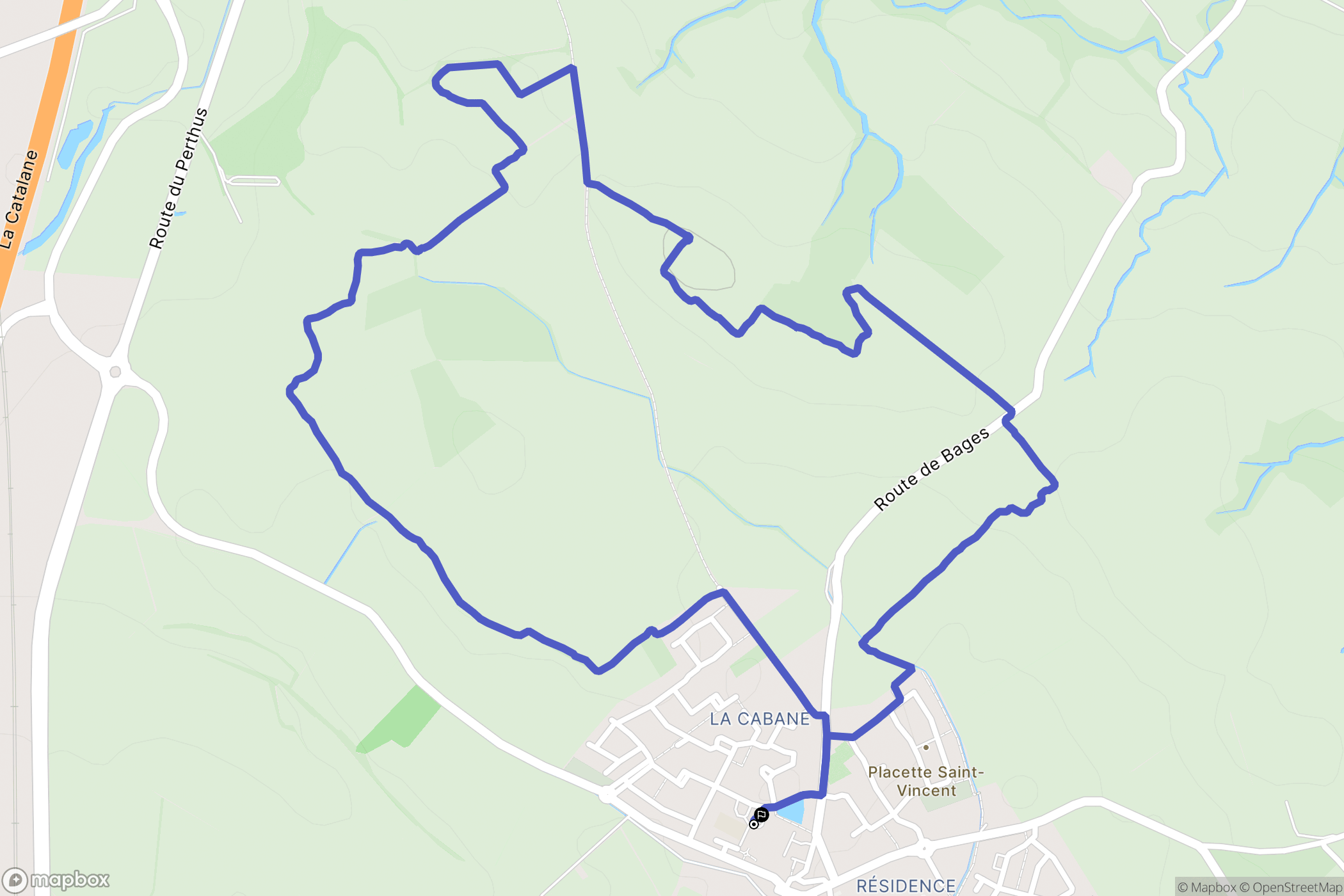 Saint-Jean-Lasseille : carte du parcours de randonnée - France