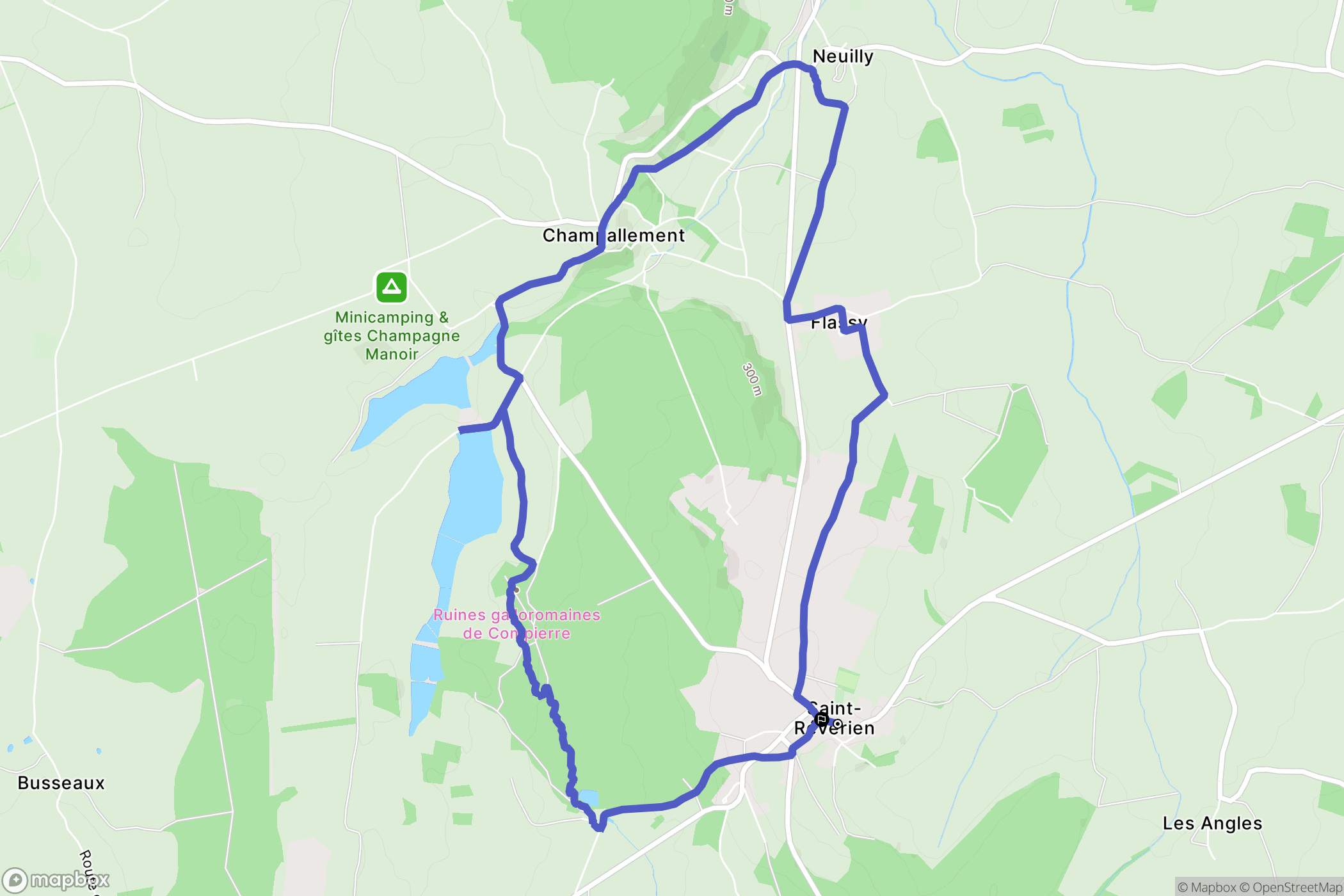 Saint-Révérien : carte du parcours de randonnée - France