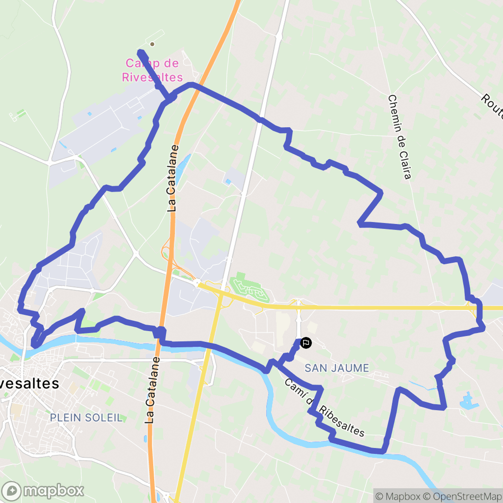 Claira : carte du parcours de randonnée - France
