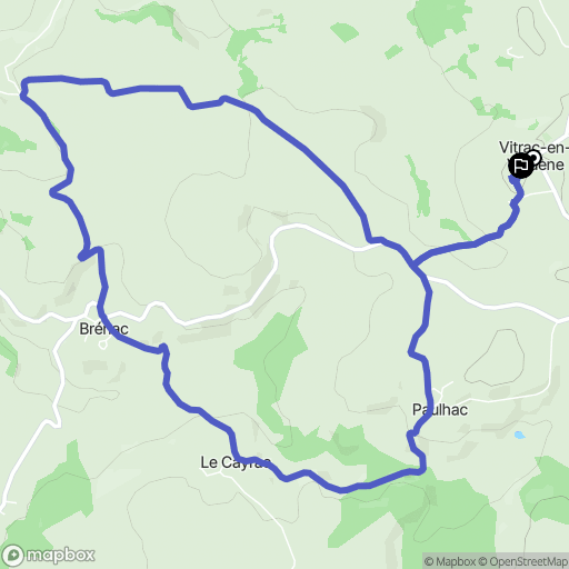 Argences-en-Aubrac : carte du parcours de randonnée - France