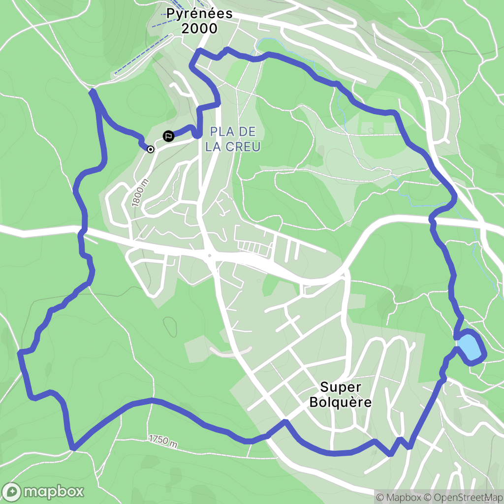 Bolquère : carte du parcours de randonnée - France