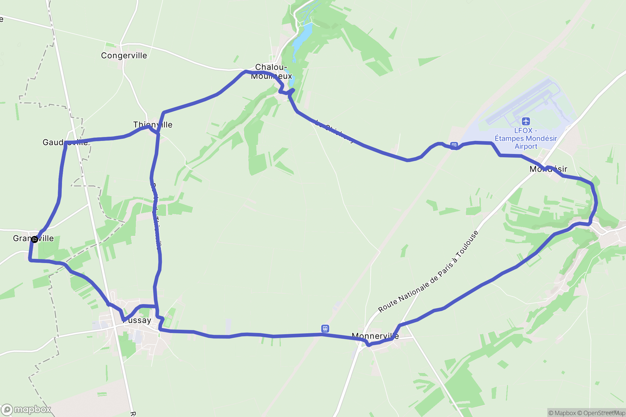 Gommerville : carte du parcours de randonnée - France