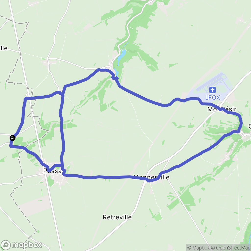 Gommerville : carte du parcours de randonnée - France