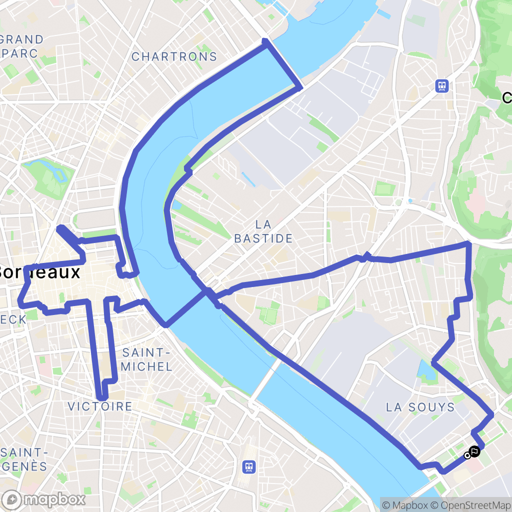 Floirac : carte du parcours de randonnée - France