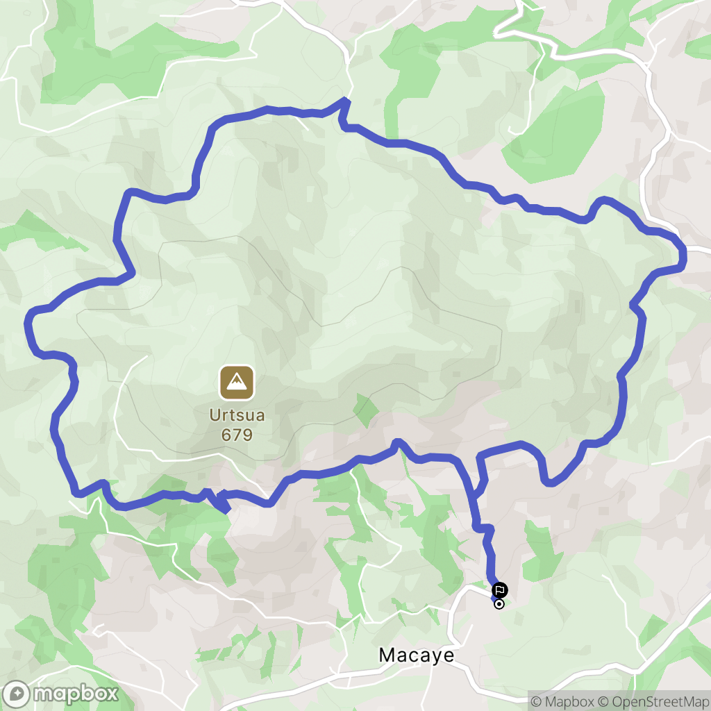 Macaye : carte du parcours de randonnée - France
