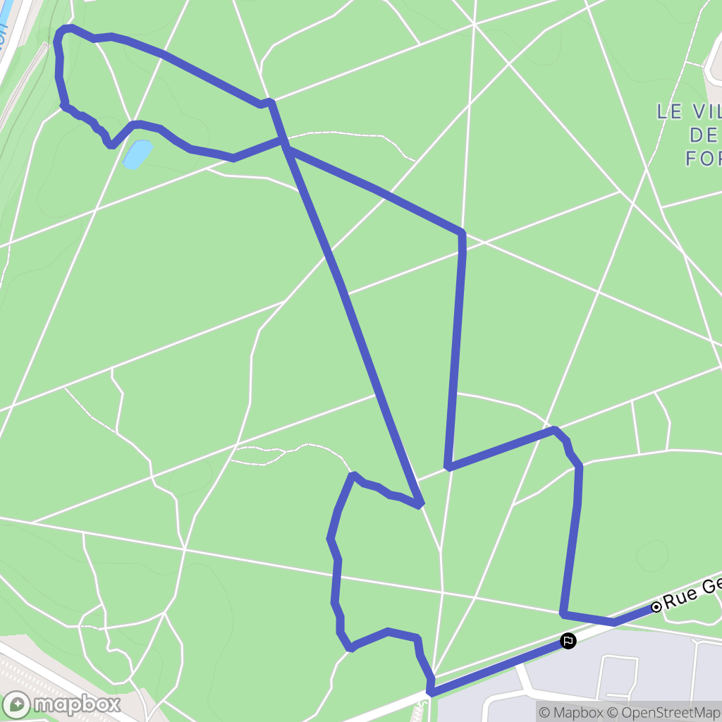 Évreux : carte du parcours de randonnée - France