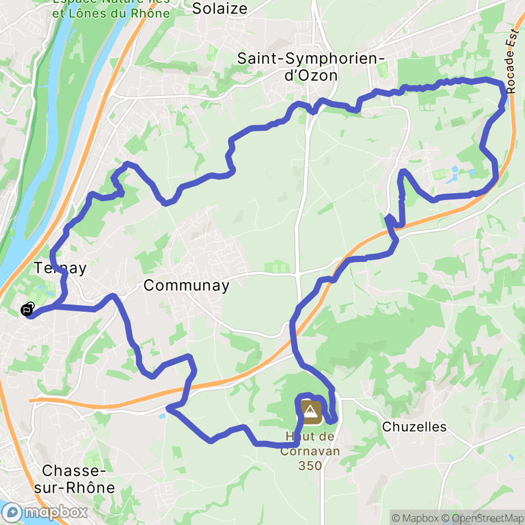 Ternay : carte du parcours de randonnée - France