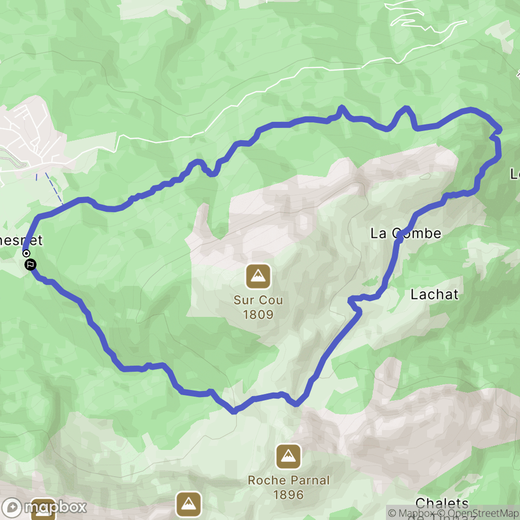 La Roche-sur-Foron : carte du parcours de randonnée - France