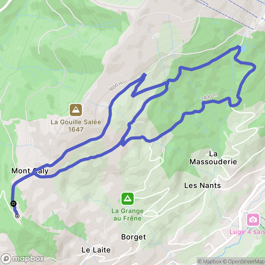 Les Gets : carte du parcours de randonnée - France