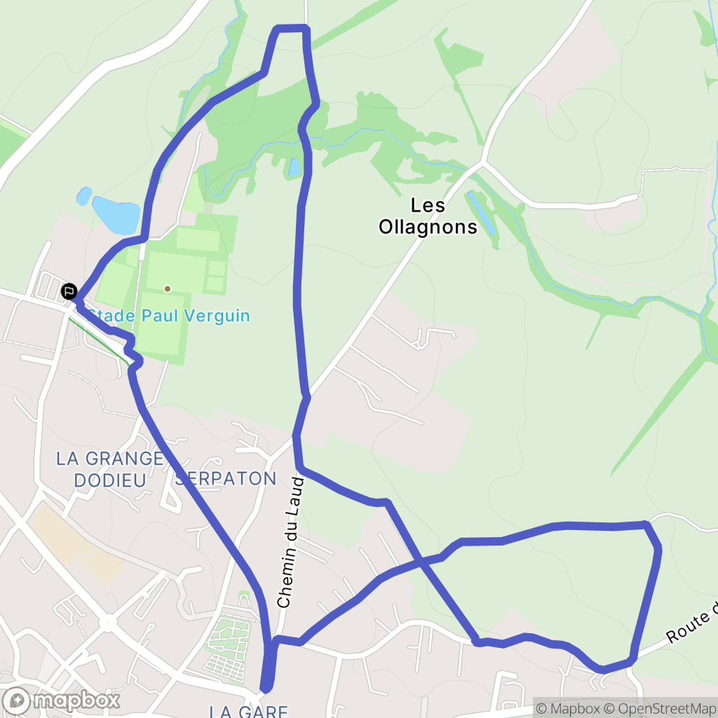 Mornant : carte du parcours de randonnée - France