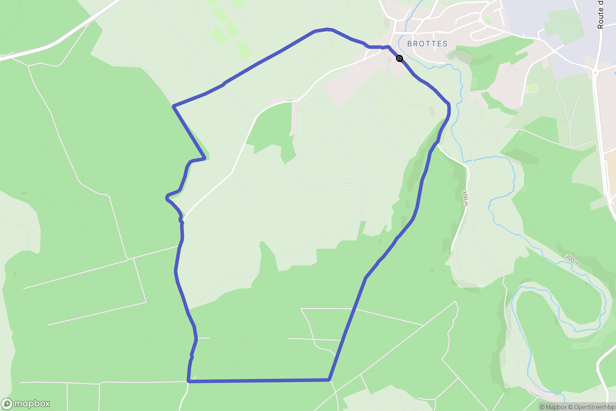 Chaumont : carte du parcours de randonnée - France