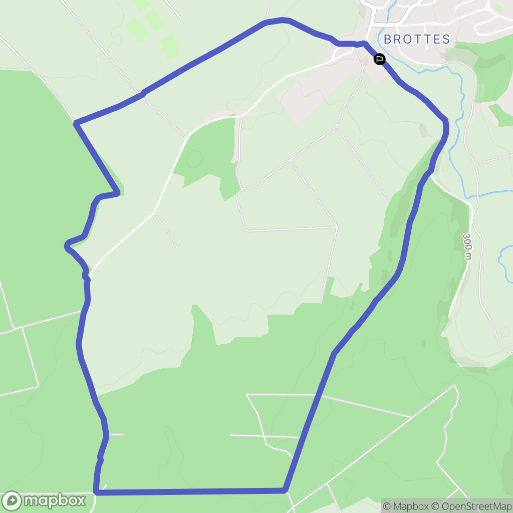 Chaumont : carte du parcours de randonnée - France