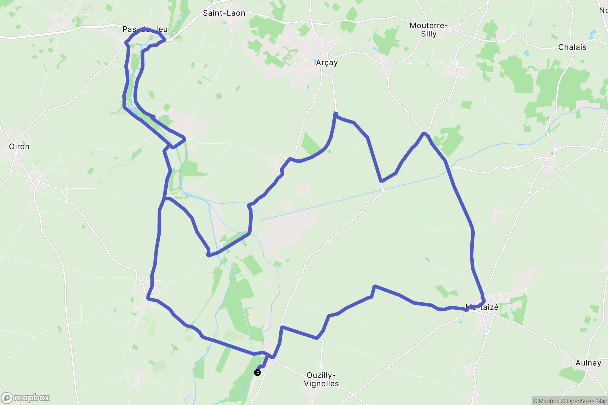 Moncontour : carte du parcours de randonnée - France