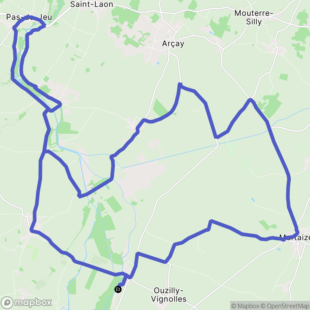 Moncontour : carte du parcours de randonnée - France