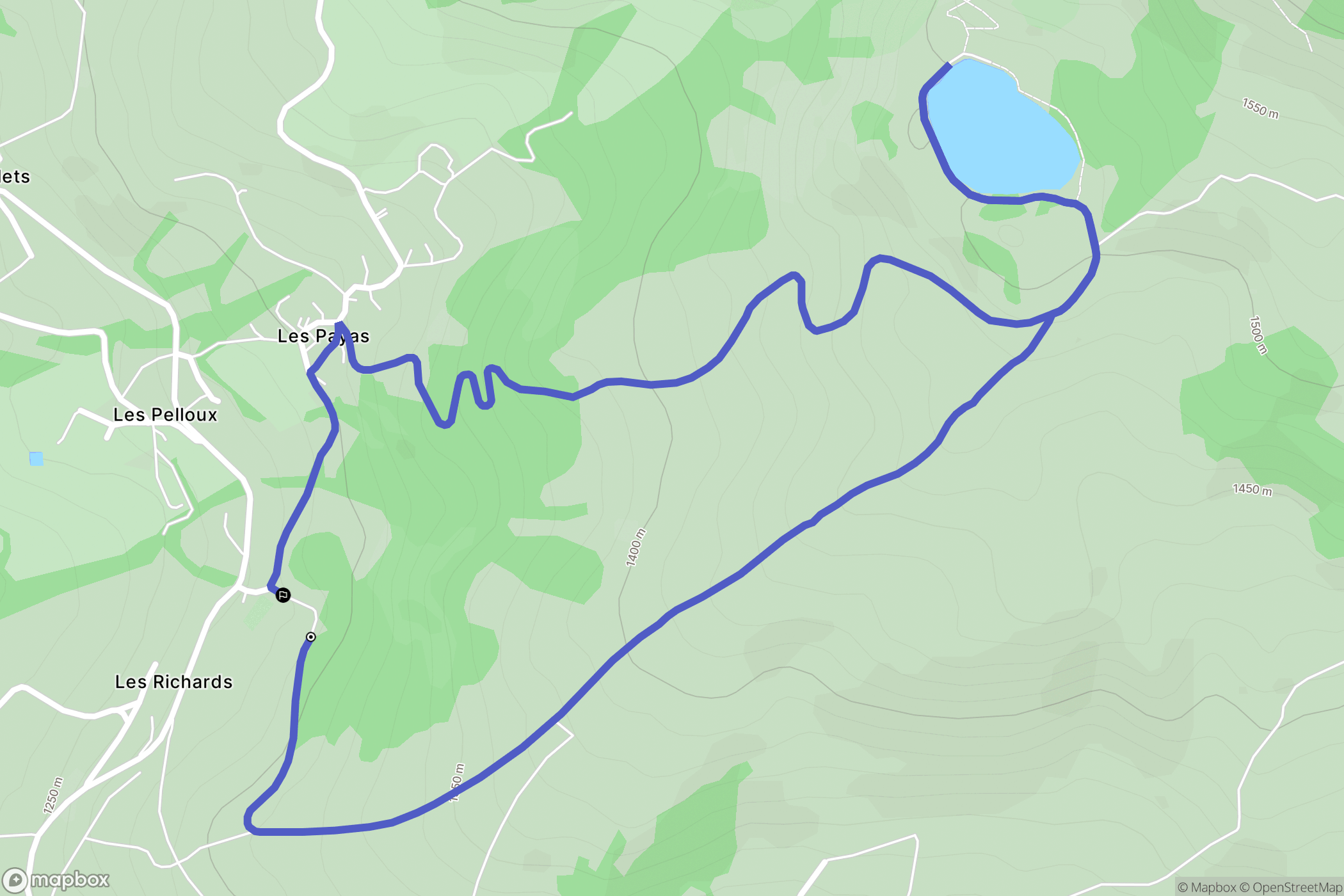 Saint-Bonnet-en-Champsaur : carte du parcours de randonnée - France