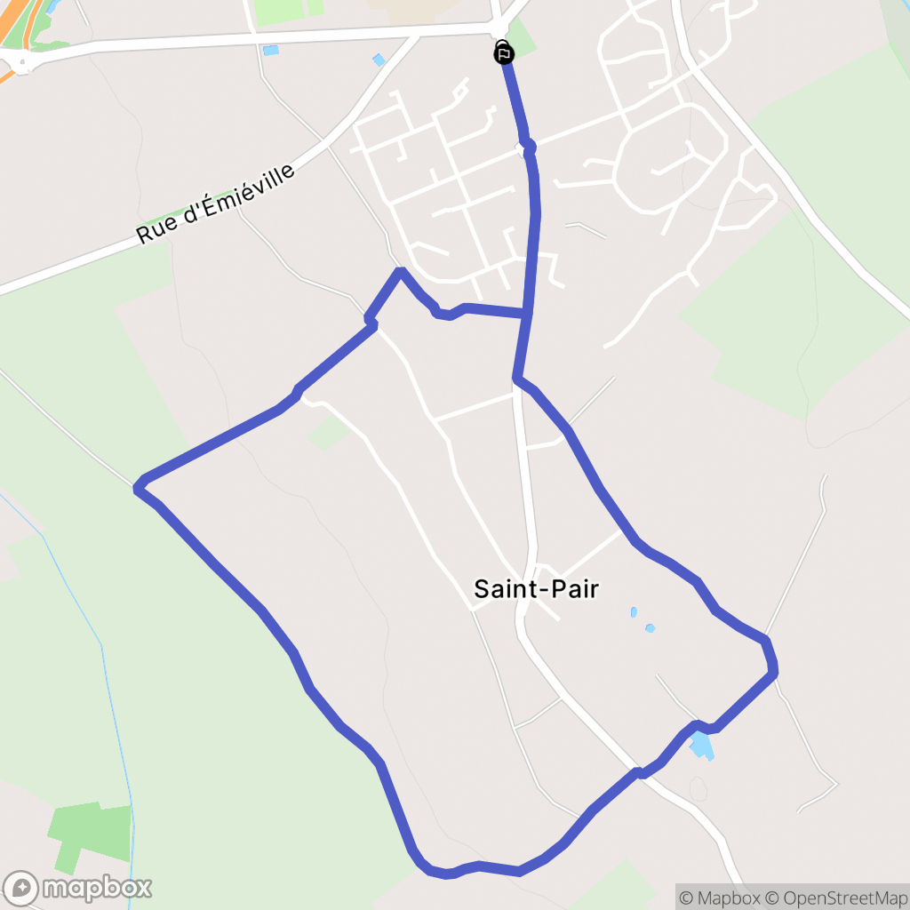Troarn : carte du parcours de randonnée - France