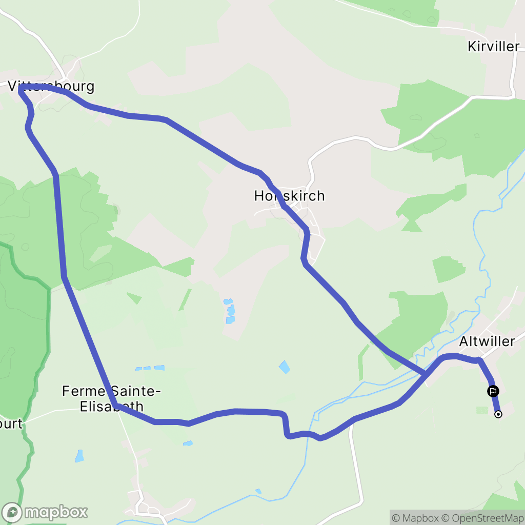 Altwiller : carte du parcours de randonnée - France