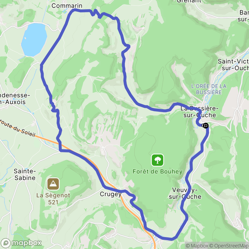 La Bussière-sur-Ouche: routekaart voor buitenactiviteiten - France