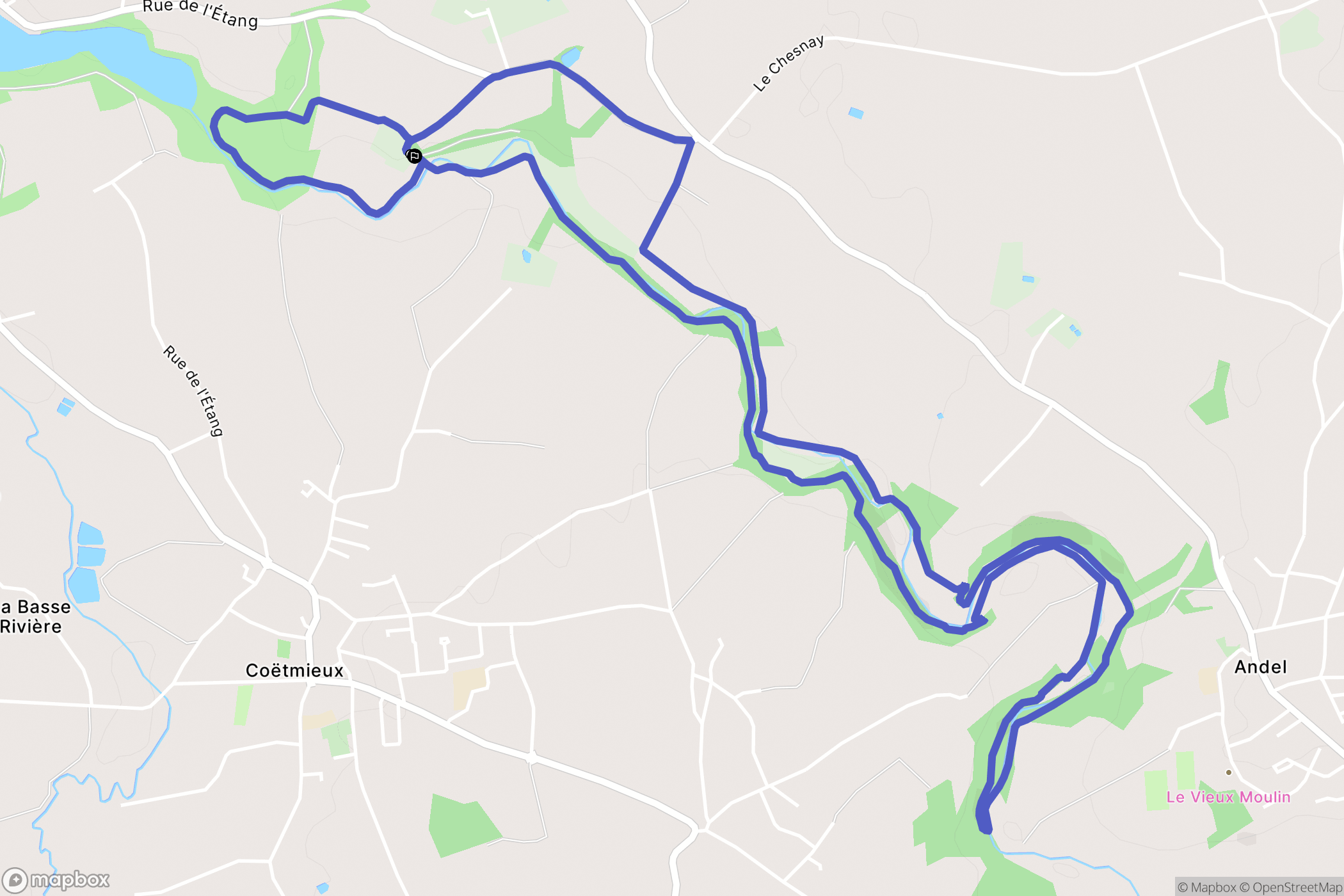 Lamballe-Armor : carte du parcours de randonnée - France