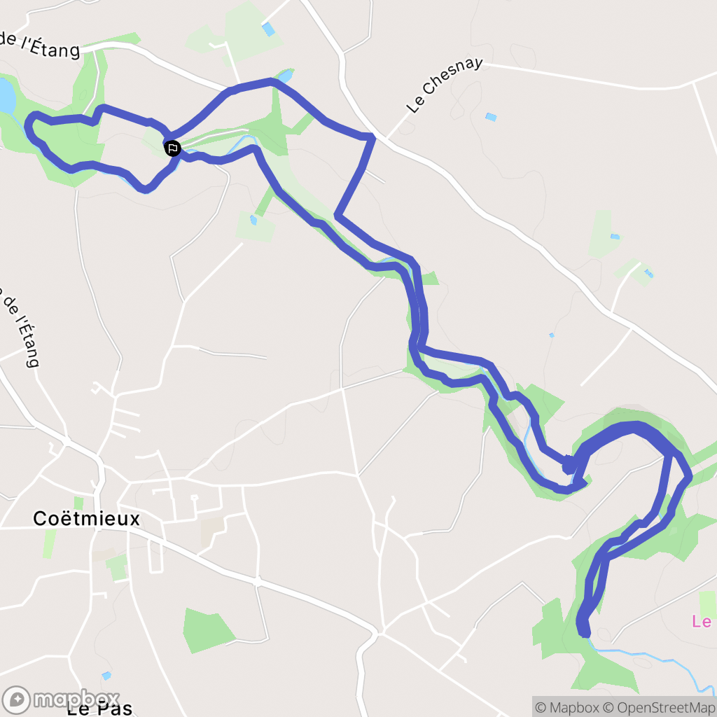 Lamballe-Armor : carte du parcours de randonnée - France