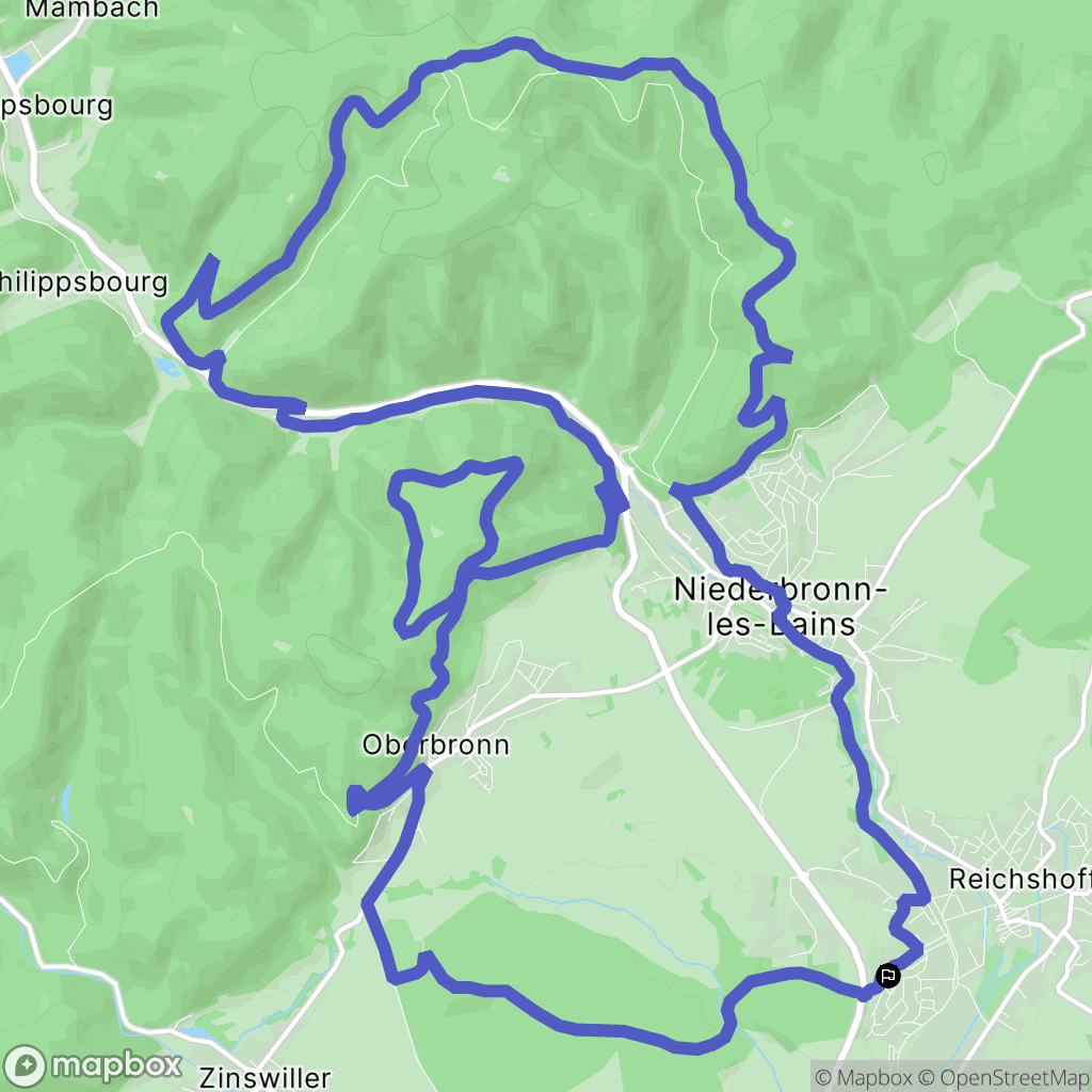 Reichshoffen : carte du parcours de randonnée - France