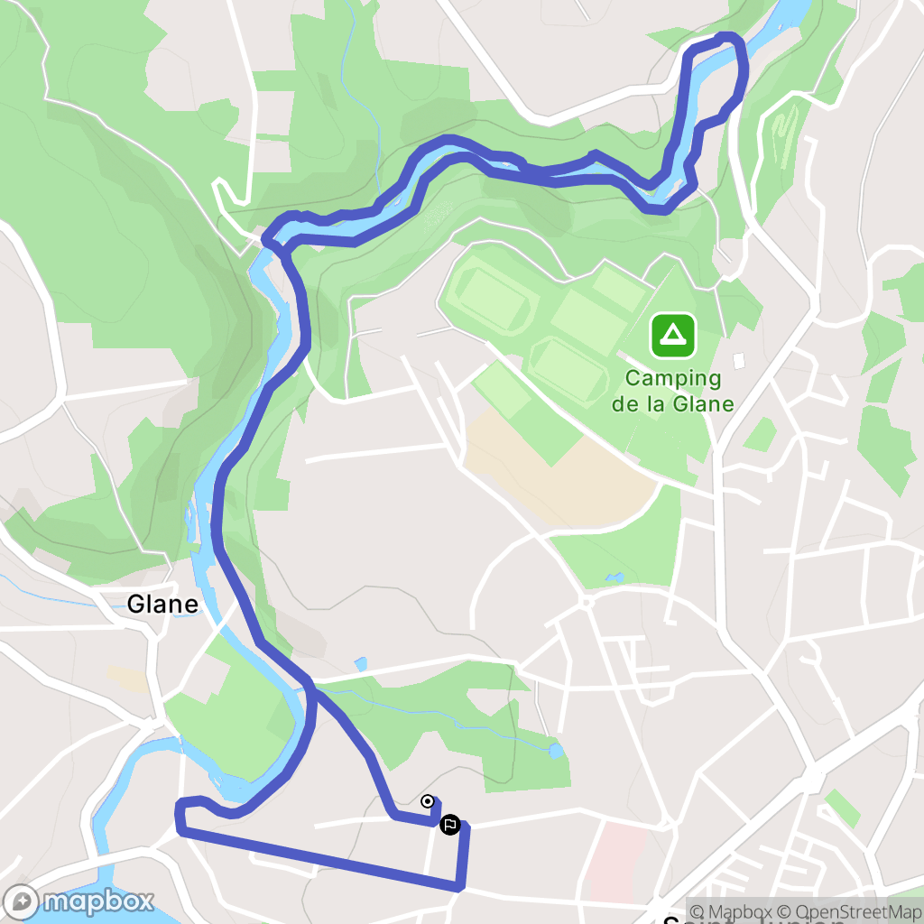 Saint-Junien : carte du parcours de randonnée - France