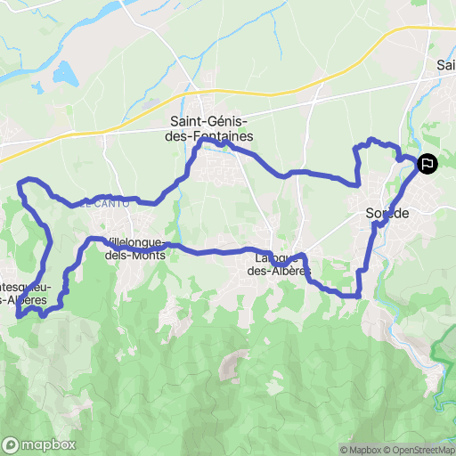 Sorède : carte du parcours de randonnée - France
