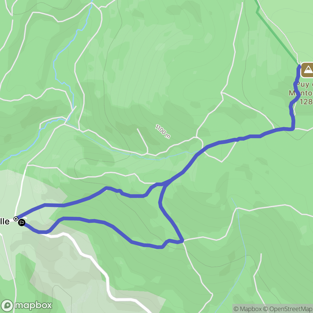 Celles-sur-Durolle : carte du parcours de randonnée - France