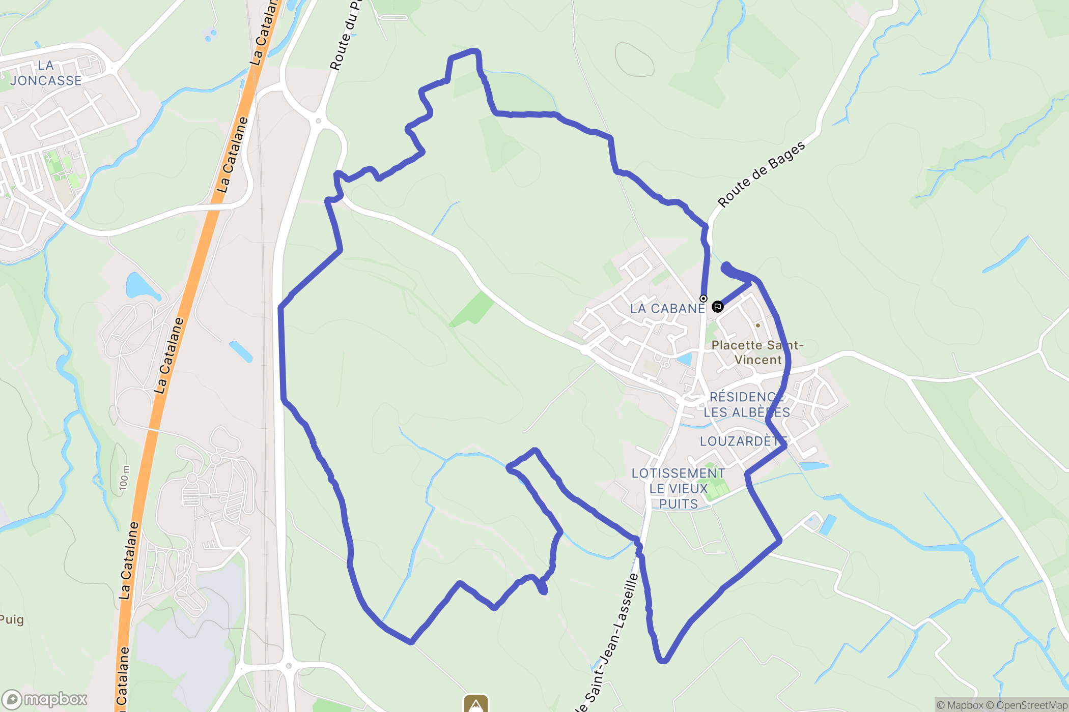 Saint-Jean-Lasseille : carte du parcours de randonnée - France