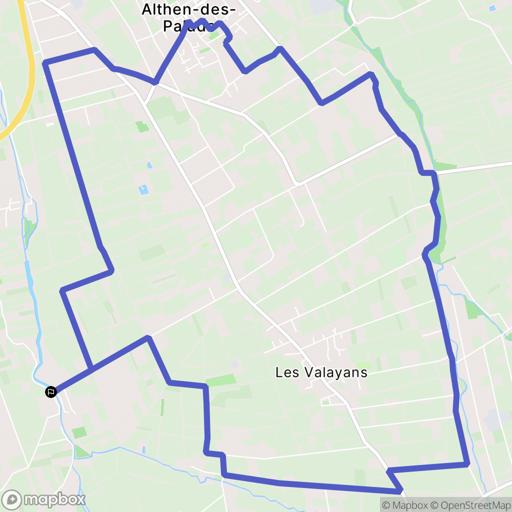Entraigues-sur-la-Sorgue : carte du parcours de randonnée - France