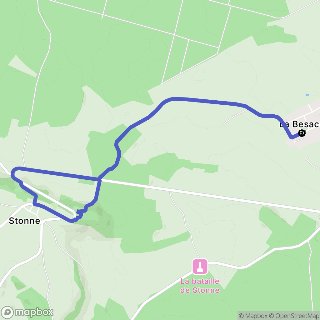 La Besace : carte du parcours de randonnée - France