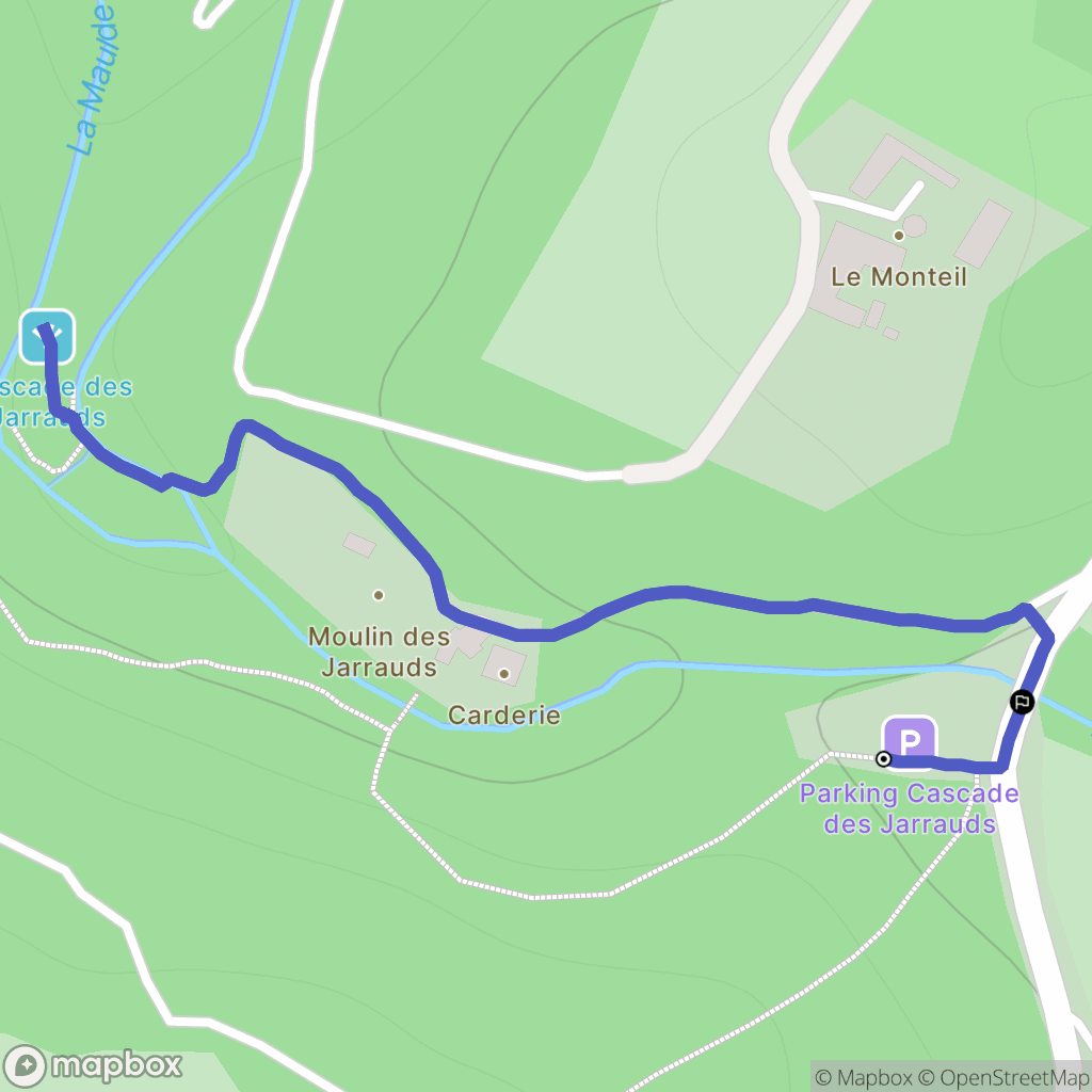 Saint-Martin-Château : carte du parcours de randonnée - France