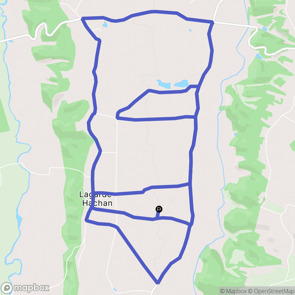Lagarde-Hachan : carte du parcours de randonnée - France