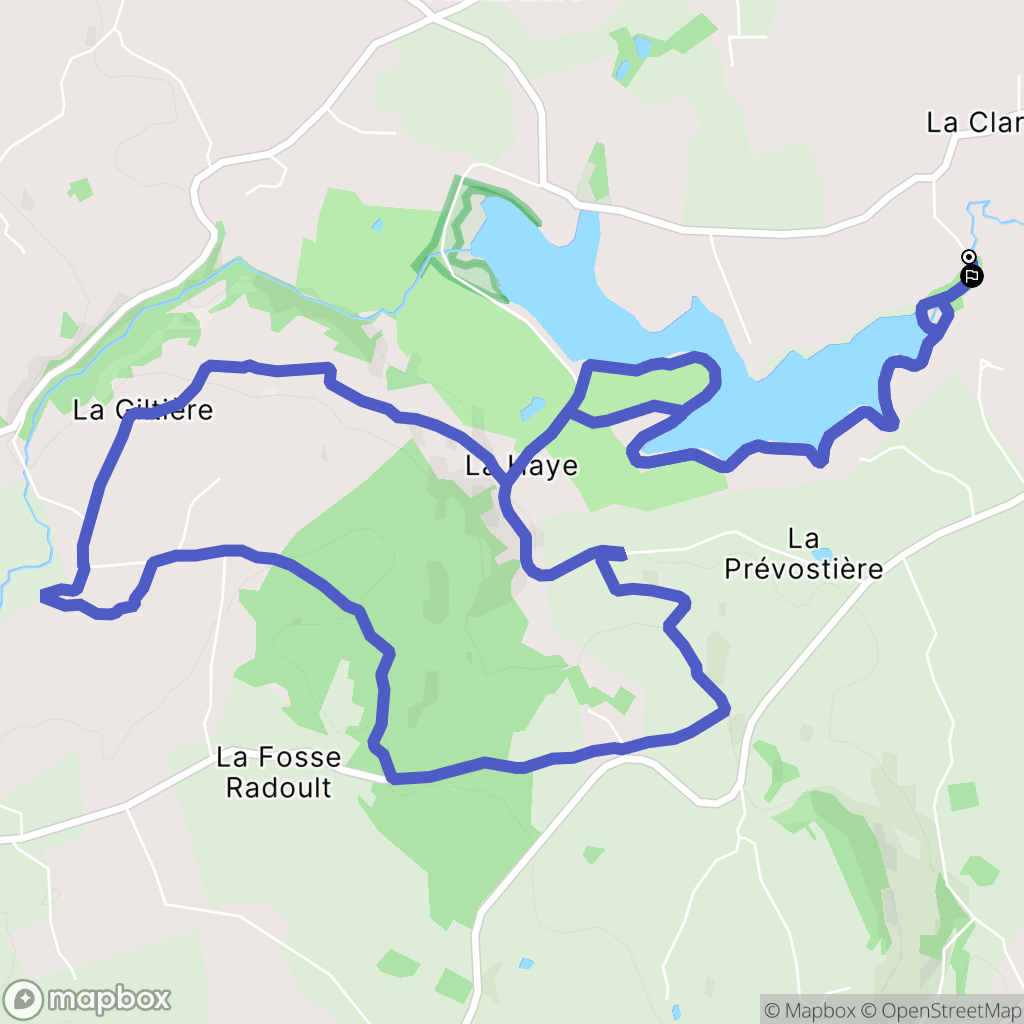 Noues de Sienne : carte du parcours de randonnée - France