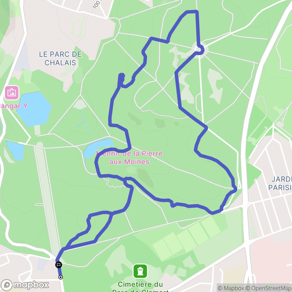 Clamart : carte du parcours de randonnée - France