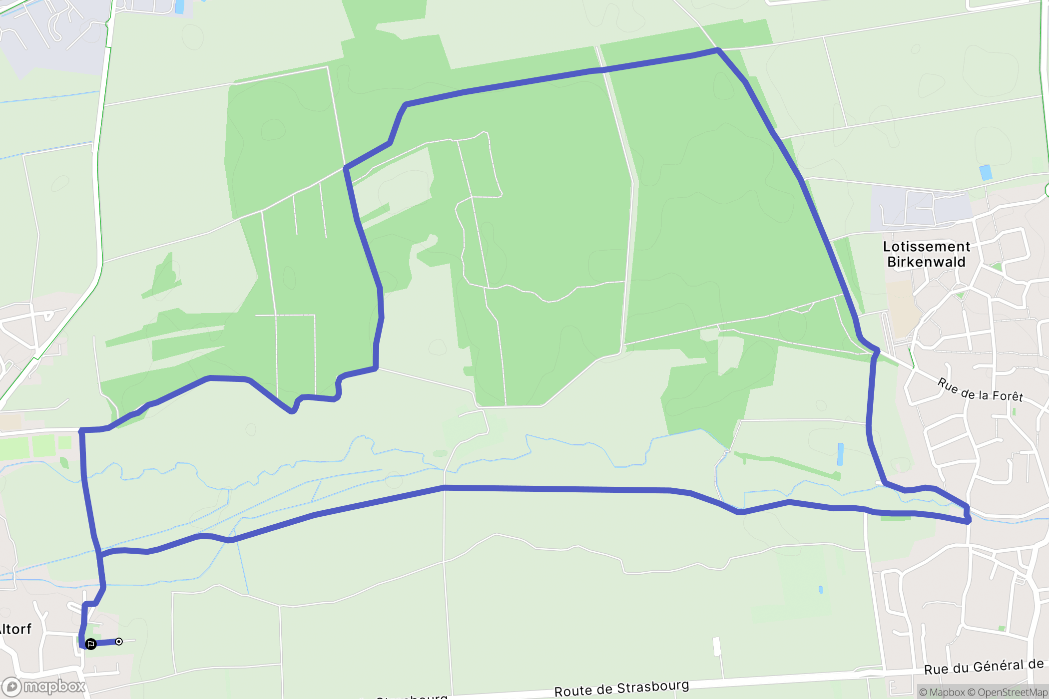 Altorf : carte du parcours de randonnée - France