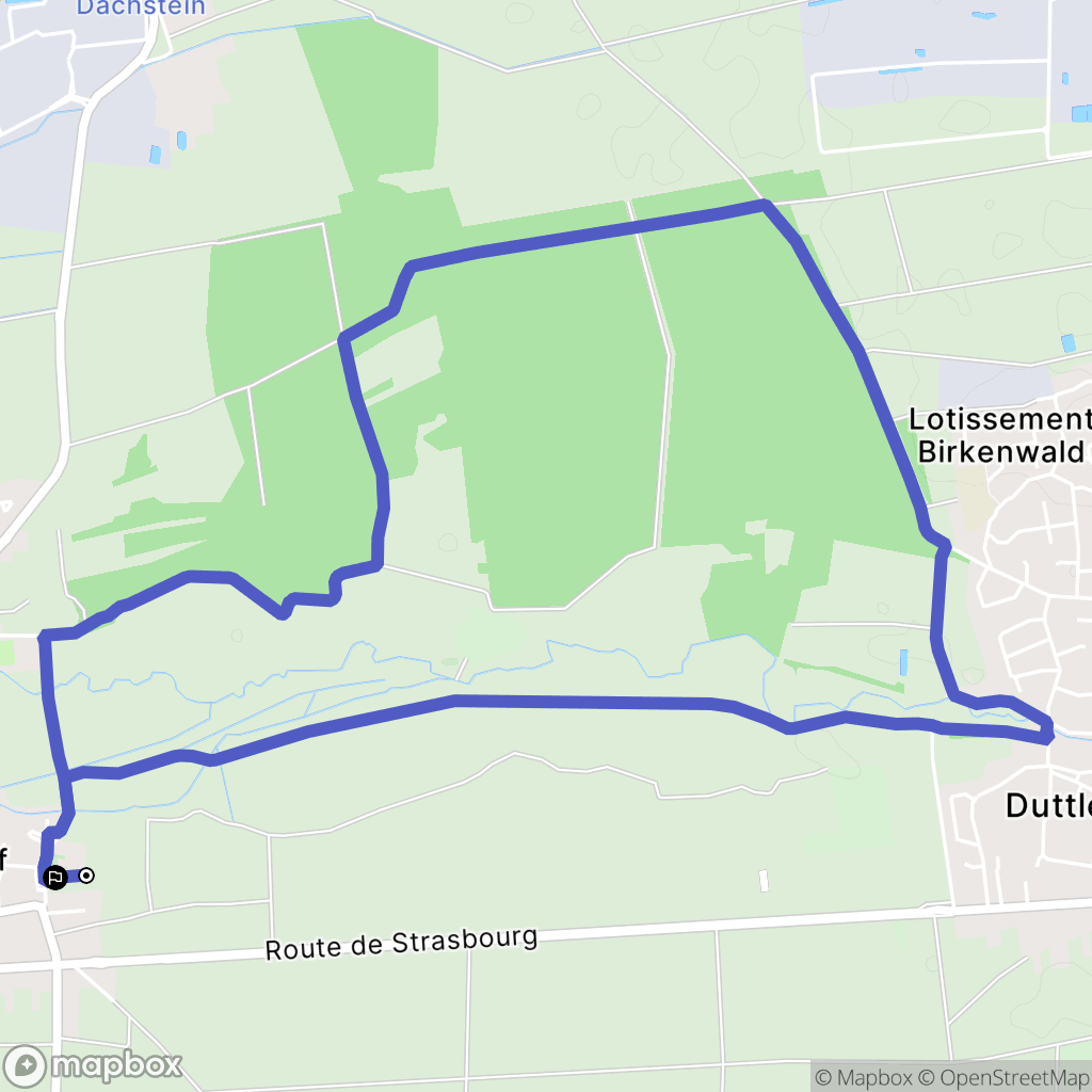 Altorf : carte du parcours de randonnée - France