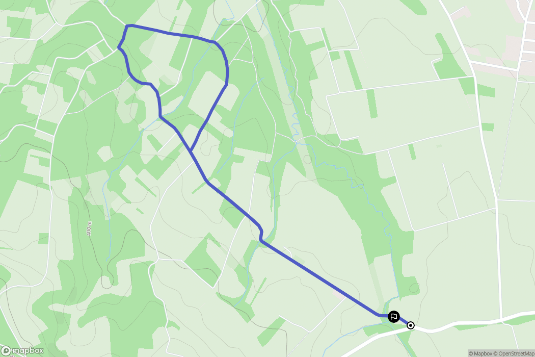 Odos : carte du parcours de randonnée - France