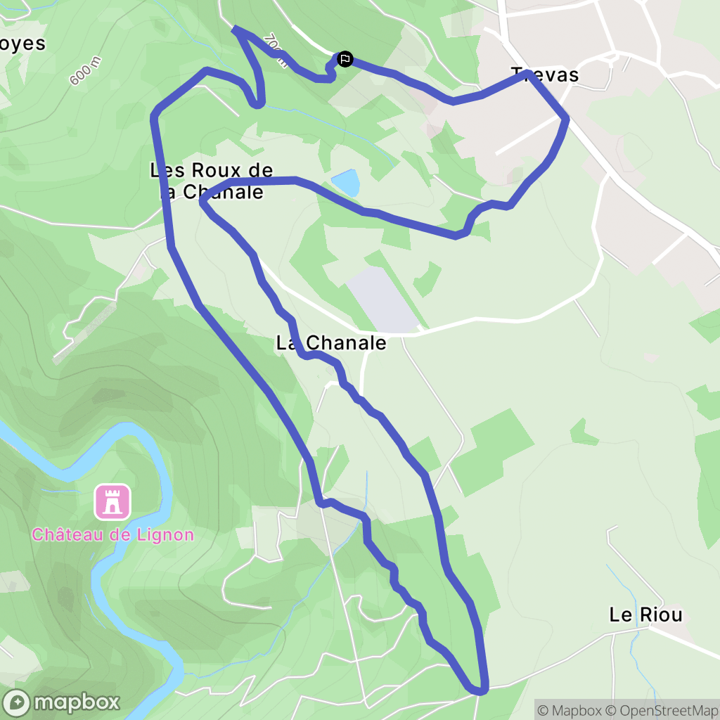 Les Villettes : carte du parcours de randonnée - France