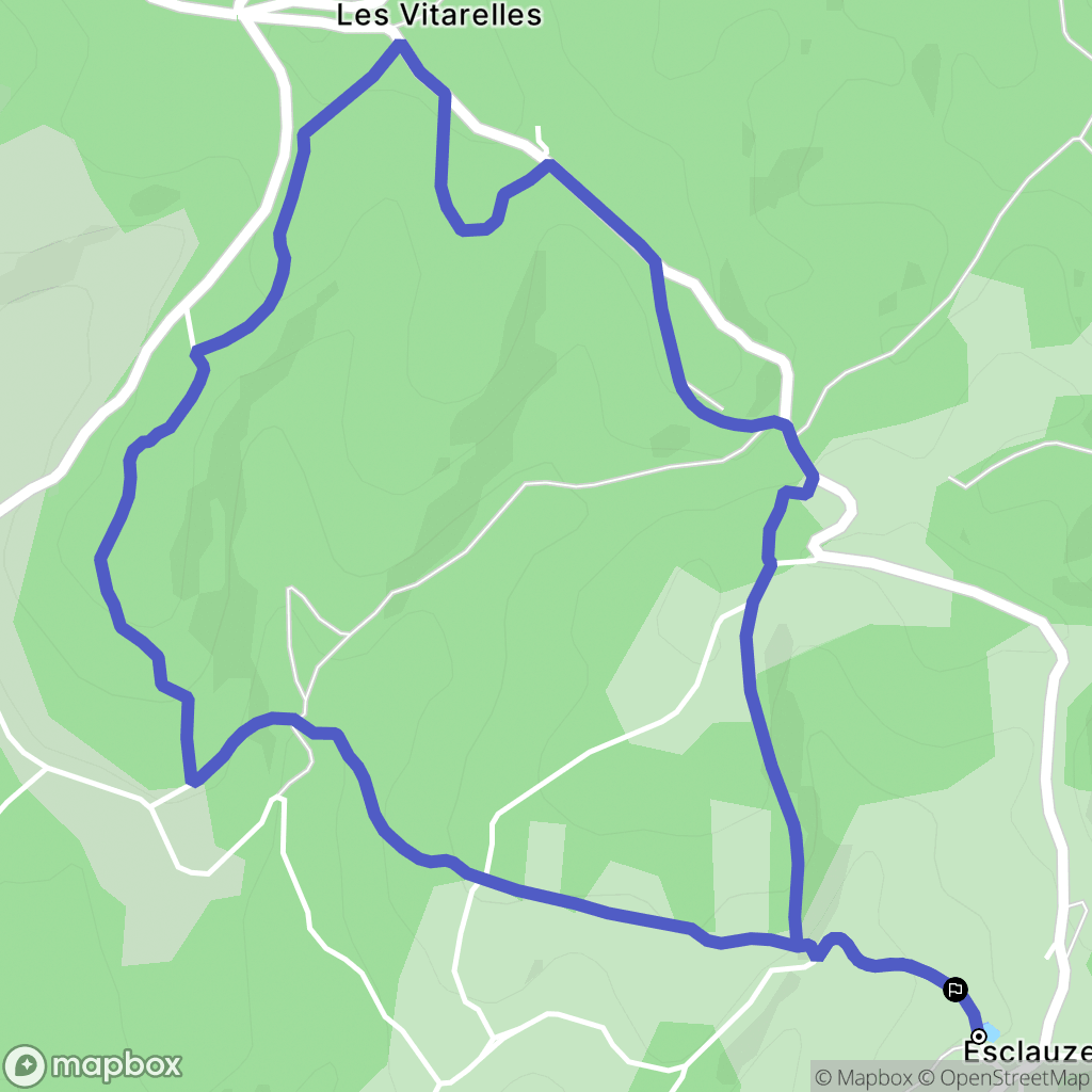 Esclauzels : carte du parcours de randonnée - France