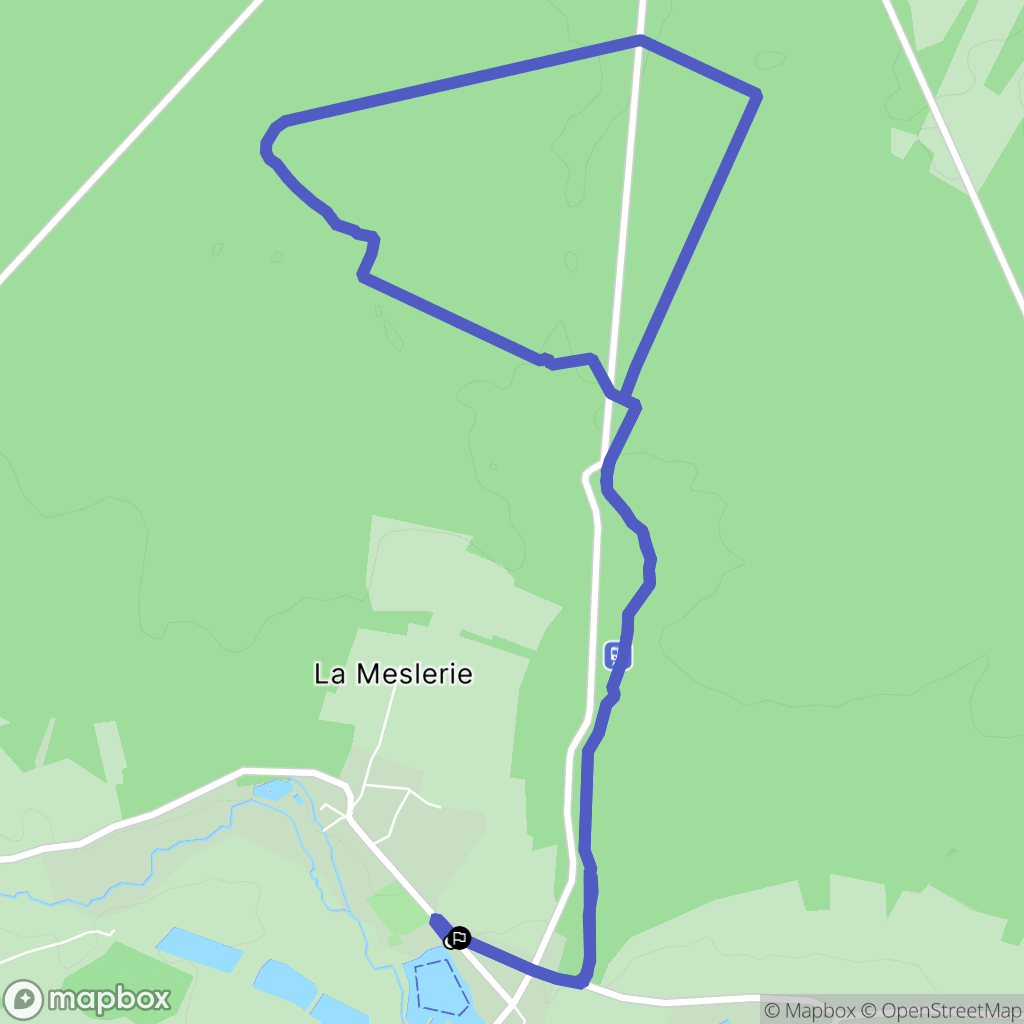 Fontaine-Simon : carte du parcours de randonnée - France