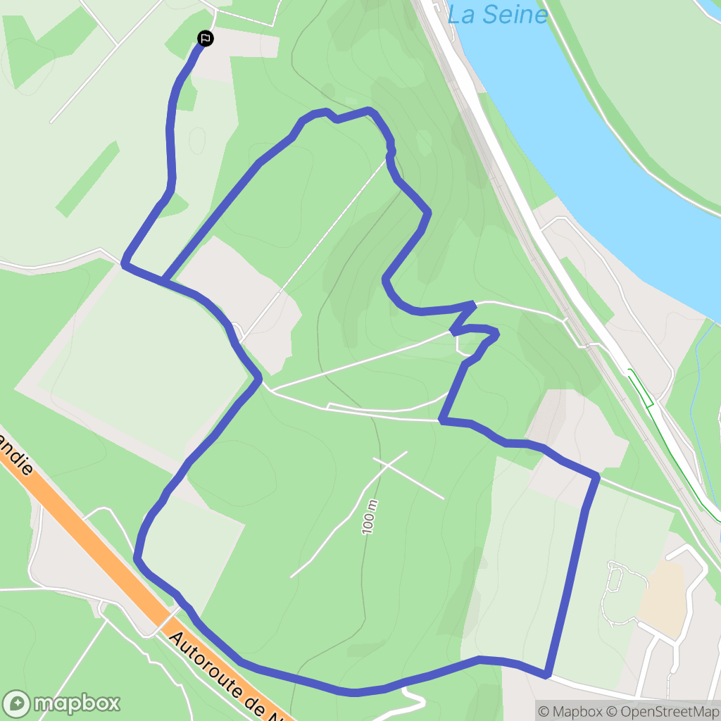 Rosny-sur-Seine : carte du parcours de randonnée - France