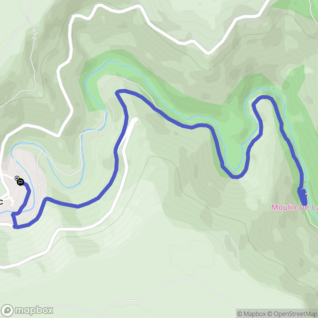 Vissec : carte du parcours de randonnée - France