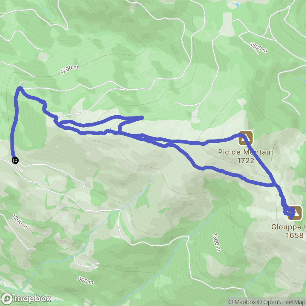 Sarrancolin : carte du parcours de randonnée - France