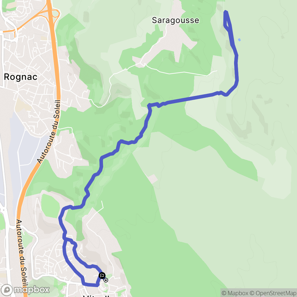 Vitrolles : carte du parcours de randonnée - France