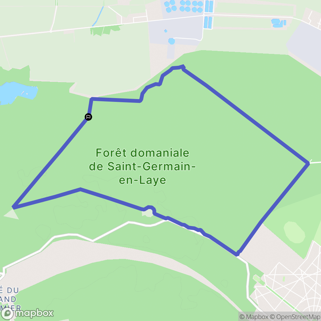 Saint-Germain-en-Laye : carte du parcours de randonnée - France