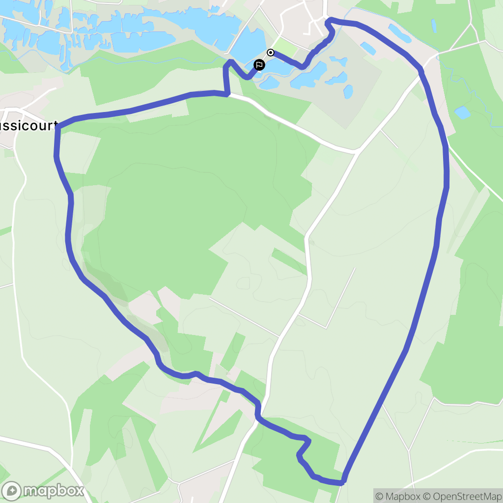Davenescourt : carte du parcours de randonnée - France