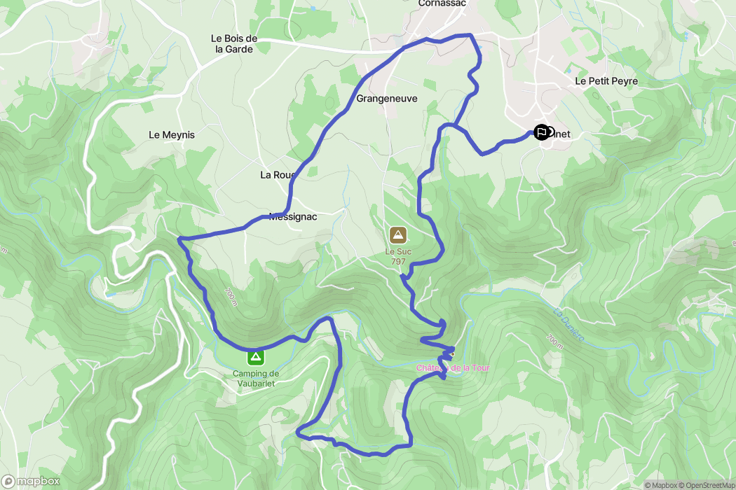 Sainte-Sigolène : carte du parcours de randonnée - France