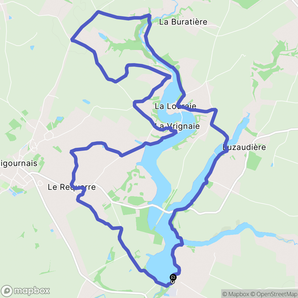 Bazoges-en-Pareds : carte du parcours de randonnée - France